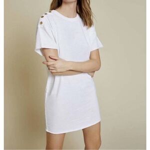 Nation LTD Rowan White T-Shirt Mini Dress Size XS Made in Peru